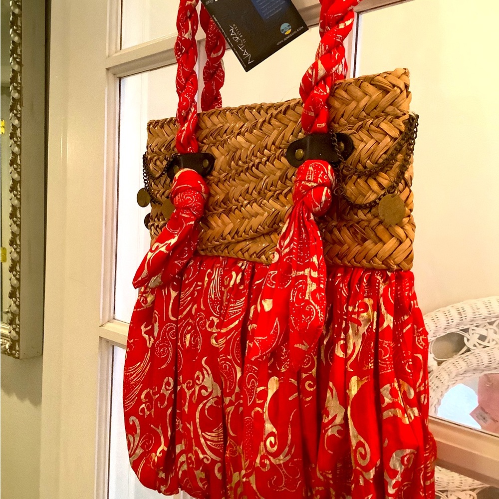 Beautiful red Bo ho bag so pretty